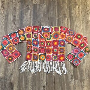 Crochet Fringe Cardigan